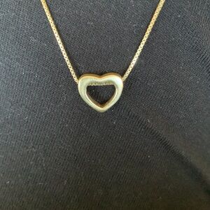 925 Goldtone heart necklace